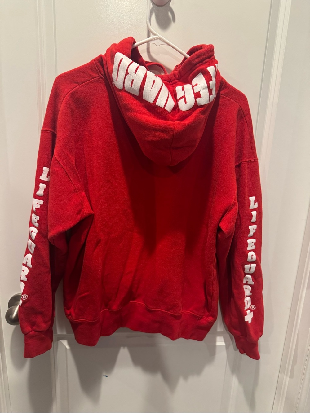 Red Hooded Sweatshirt - Men's Casual Pullover